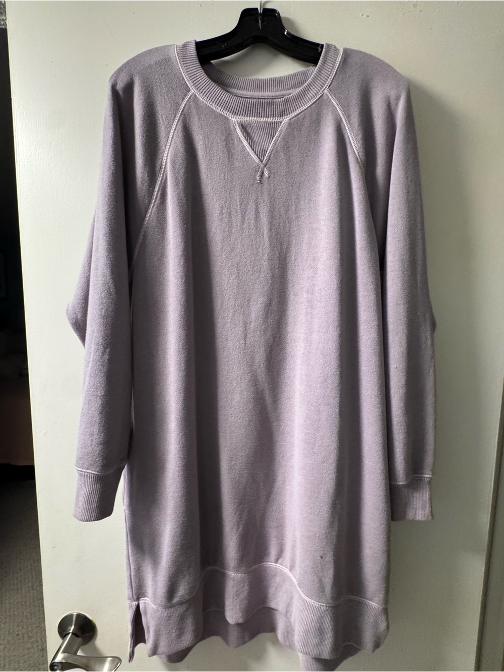 aerie Lavender Long Sleeve Sweatshirt Dress